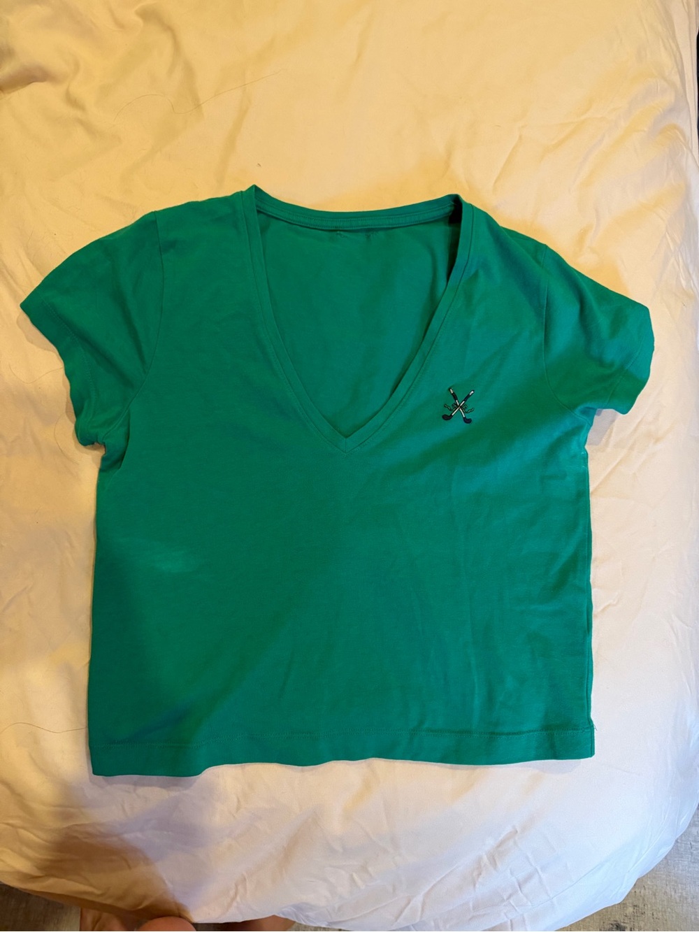 Women’s V-Neck Green Tee Maeve
